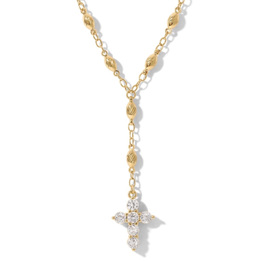 Vanessa Mooney Gold and Silver Cross Necklace